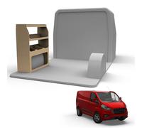 Van Racking fits Ford Transit Custom 2013-2024 (Long (L2) Wheelbase) Plywood Easy Self Assemble Tool Storage Shelving - Fitting Fixtures Included - (Passenger Side)