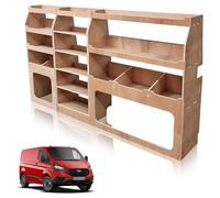 Van Racking fits Ford Transit Custom 2013-2024 (Short (L1) Wheelbase) Plywood Easy Self Assemble Tool Storage Shelving - Fitting Fixtures Included - (Driver Side)