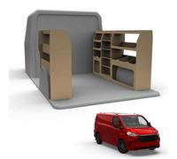 Van Racking fits Ford Transit Custom (Short (L1) Wheelbase) Plywood Easy Self Assemble Tool Storage Shelving - Fitting Fixtures Included - (Both Sides)