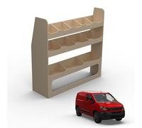 Van Racking fits Peugeot Partner (Standard (L1) Wheelbase) Plywood Easy Self Assemble Tool Storage Shelving - Fitting Fixtures Included - (Driver Side)