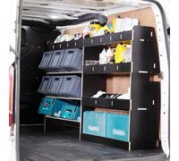 Van Racking & Shelving for Ford Transit Custom LWB (L2) 2024+ Heavy Duty HEXABOARD Van Storage System - Tool Storage Shelves & Work Van Organisation - Driver Side