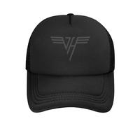 Van Rock Band Halen-Adult Solid Color mesh Baseball Cap Trucker Mesh Fitted Cap Adjustable Snap-Back dad Cap Fishing Hats for Men Sun Protection Unisex