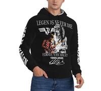 Van Rock band Halen-Men's hoodies Fitted Pull Over, 3D print Breathable Running Hoodie Made of Stretchy Material, Hooded Jumper with Practical Kangaroo Pocket Men，4X-Large