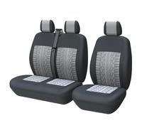 Van Seat Covers for VW Transporter 6.1 (T6) 7H II 2019-2024, Single & Double Car Seat Protector Covers, Van Truck Lorry Front 2+1,D