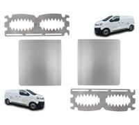 Van Shield Set For Dispatch Expert Proace Vivaro Scudo Twin Doors Brushed | Free STEALTH Trap Anti Cut-Around Device, Twin Side Door Security Shields, Brushed Finish CPTV9-NSL-OSL-EXT-001-BR