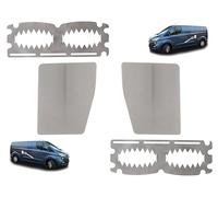 Van Shield Set For Ford Transit Custom MK1 2013-2023 Twin Doors Brushed