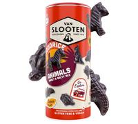 Van Slooten Animal Shaped Liquorice Mix (360g Travel Tube) - Selection Pack Of Sweet & Salty Liquorice Sweets - Vegan & Gluten Free Liquorice Candy In Soft & Chewy Sweet Form - Confectionary Gift