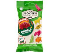 Van Slooten Assorted Gummies 60g x12 (Safari Animals Fruity Gummies)