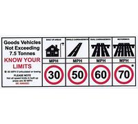 Van Speed Limit Sticker 149MM X 60MM Courier Van Minibus Know Your Speed Limits