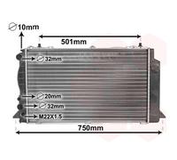 VAN WEZEL 03002089 Radiator, engine cooling for AUDI