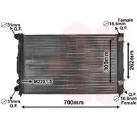 VAN WEZEL 03002122 Engine radiator