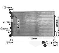 RADIATOR ENGINE COOLING 03002129 FOR SKODA OCTAVIA/Combi VW BORA GOLF/IV/Mk 1.9L