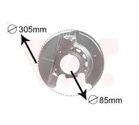 VAN WEZEL 0620371 Brake disc backing plate