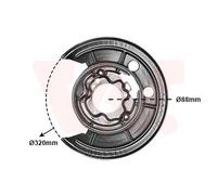 VAN WEZEL 1651373 Brake disc backing plate