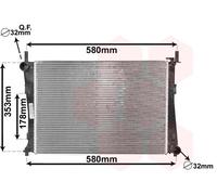 VAN WEZEL 18002325 Radiator, engine cooling for FORD,MAZDA