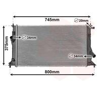 VAN WEZEL 27002183 Engine radiator