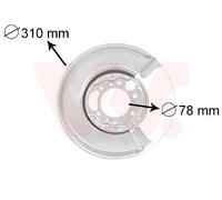 VAN WEZEL 3075374 Splash Panel, brake disc for MERCEDES-BENZ,PUCH,VW