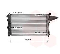 VAN WEZEL 37002161 Radiator, engine cooling for OPEL
