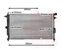 VAN WEZEL 37002190 Radiator, engine cooling for OPEL