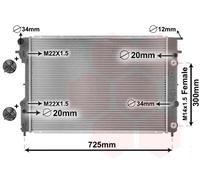 VAN WEZEL 37002193 Radiator, engine cooling for OPEL