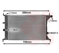 Van Wezel Autoparts Engine Radiator 37002242 for Opel Vectra B (Z18XEL 4cyl)
