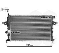 RADIATOR ENGINE COOLING 37002252 FOR OPEL ZAFIRA/MPV ASTRA/Delvan/Van 1.7L 4cyl