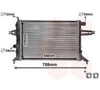 VAN WEZEL 37002272 Radiator, engine cooling for OPEL
