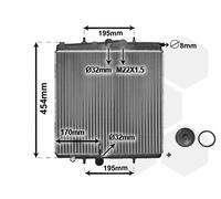 VAN WEZEL 40002188 Engine radiator