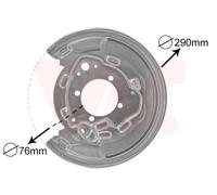 Brake disc cover Rear Axle Left Zinc-coated 5307373 VAN WEZEL for TOYOTA AVENSIS