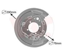 Van Wezel Brake Disc Backing Plate 5307374 Rear Right Zinc-coated for TOYOTA 1ZZ-FE/2AD-FHV/FTV