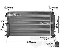 RADIATOR ENGINE COOLING 58002271 FOR VW CRAFTER/30-50/Platform/Chassis/Van/Bus
