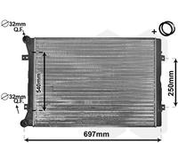 VAN WEZEL 58002283 Radiator, engine cooling for FORD,SEAT,VW