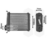 Heater core Mechanically jointed cooling fins 59006085 VAN WEZEL for VOLVO S70