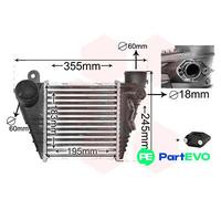 VAN WEZEL CHARGE AIR COOLER 03004185 FOR SEAT SKODA VW