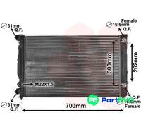 VAN WEZEL 03002122 Engine radiator