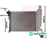 VAN WEZEL ENGINE COOLING RADIATOR 09002115 FOR CITROËN LADA PEUGEOT