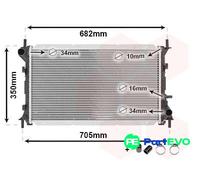 VAN WEZEL ENGINE COOLING RADIATOR 18002265 FOR FORD
