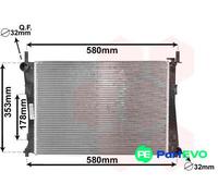 VAN WEZEL ENGINE COOLING RADIATOR 18002325 FOR FORD MAZDA