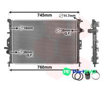 VAN WEZEL ENGINE COOLING RADIATOR 18002425 FOR FORD VOLVO LAND ROVER