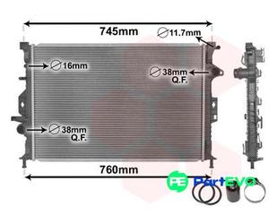 VAN WEZEL ENGINE COOLING RADIATOR 18002425 FOR FORD VOLVO LAND ROVER