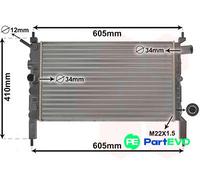 VAN WEZEL ENGINE COOLING RADIATOR 37002023 FOR OPEL