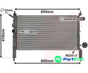 VAN WEZEL ENGINE COOLING RADIATOR 37002023 FOR OPEL