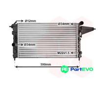 VAN WEZEL ENGINE COOLING RADIATOR 37002161 FOR OPEL