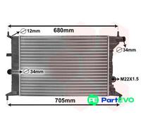 VAN WEZEL ENGINE COOLING RADIATOR 37002242 FOR OPEL