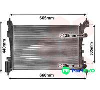 VAN WEZEL ENGINE COOLING RADIATOR 37002408 FOR OPEL
