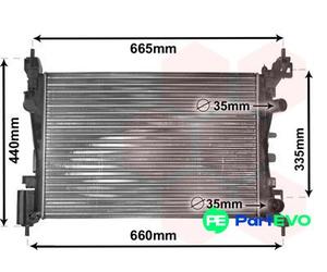 VAN WEZEL ENGINE COOLING RADIATOR 37002408 FOR OPEL