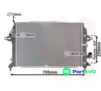 VAN WEZEL ENGINE COOLING RADIATOR 37002460 FOR OPEL