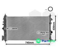 VAN WEZEL ENGINE COOLING RADIATOR 37002474 FOR OPEL SAAB