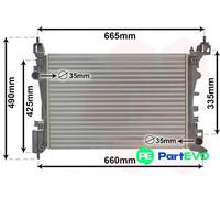 VAN WEZEL ENGINE COOLING RADIATOR 37002574 FOR OPEL