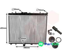 VAN WEZEL ENGINE COOLING RADIATOR 40002255 FOR CITROËN PEUGEOT